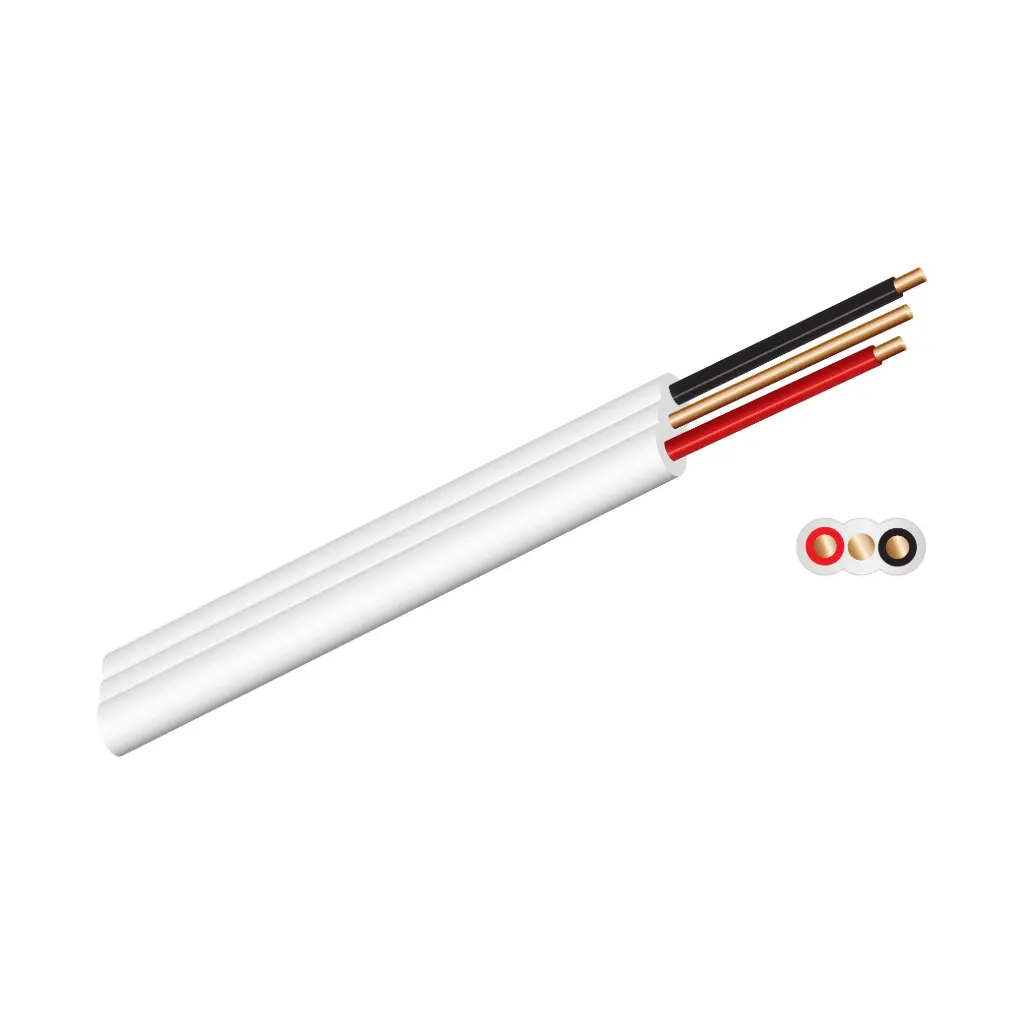 Cable | Flat twin & Earth (cut per meter) (1mm², Black)