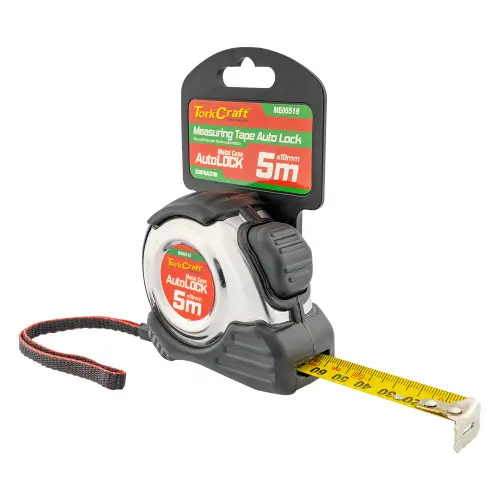 Measuring Tape Self Lock 5m x 19mm s/s & Rubber casing