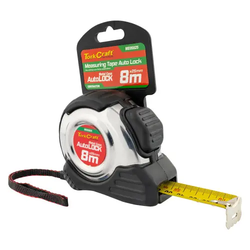Measureing Tape Self Lock 8m x 25mm s/s & Rubber Casing