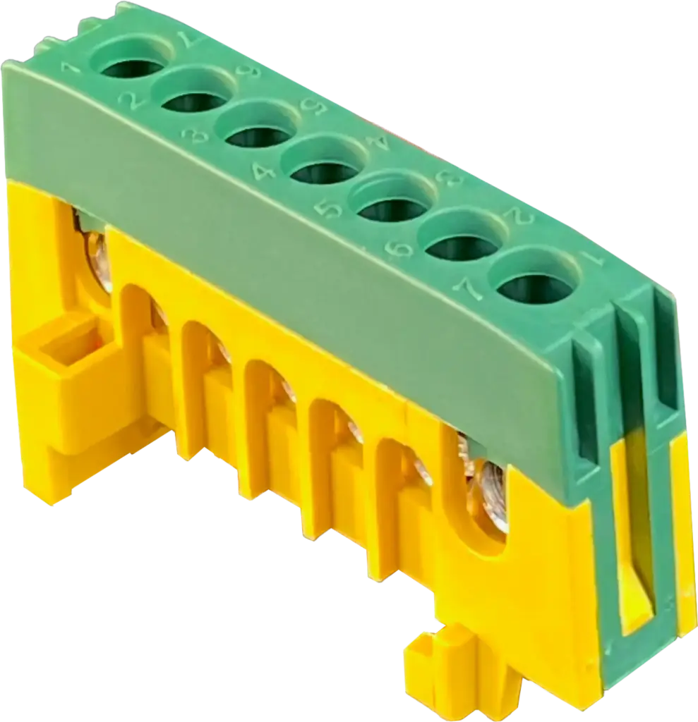 7-way terminal block Green