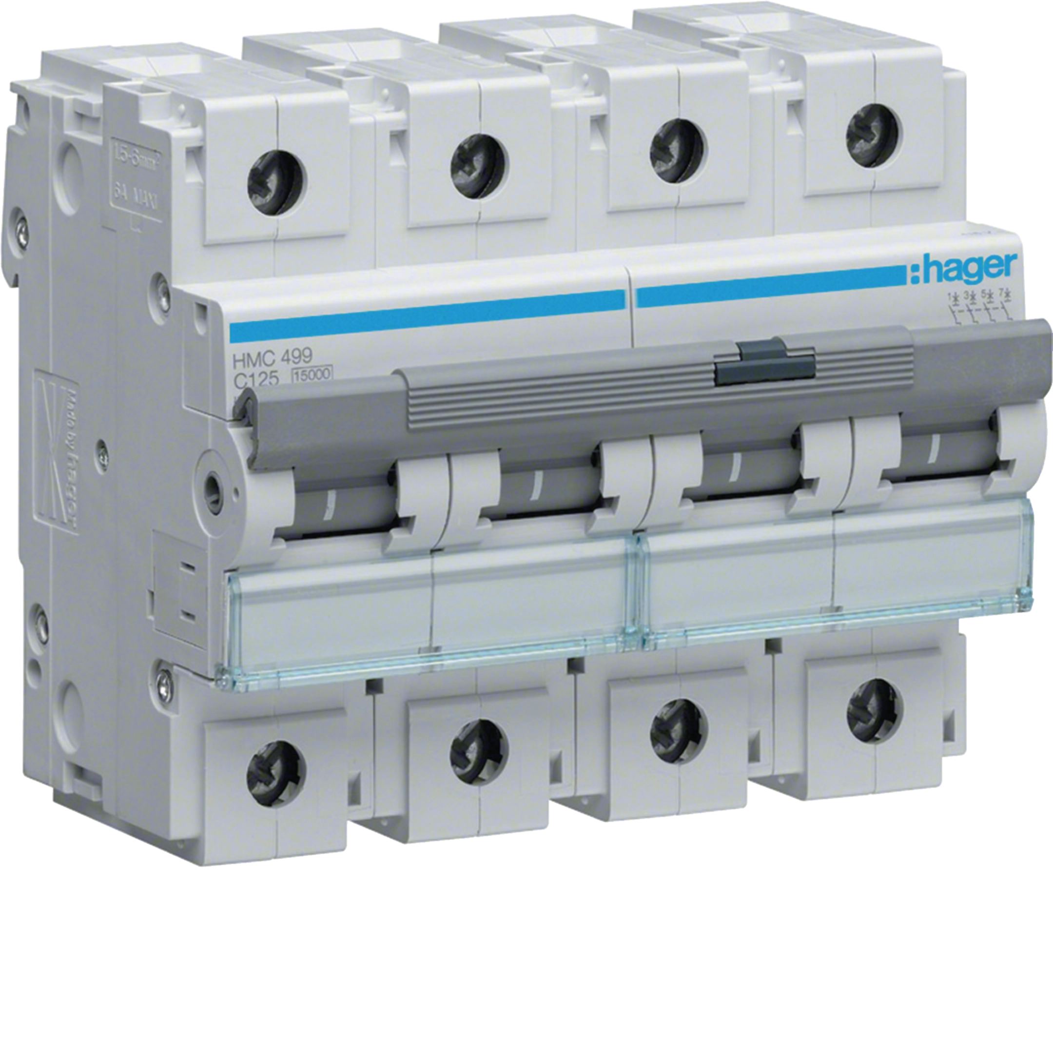 125A 4P 15KA C-CURVE MCB