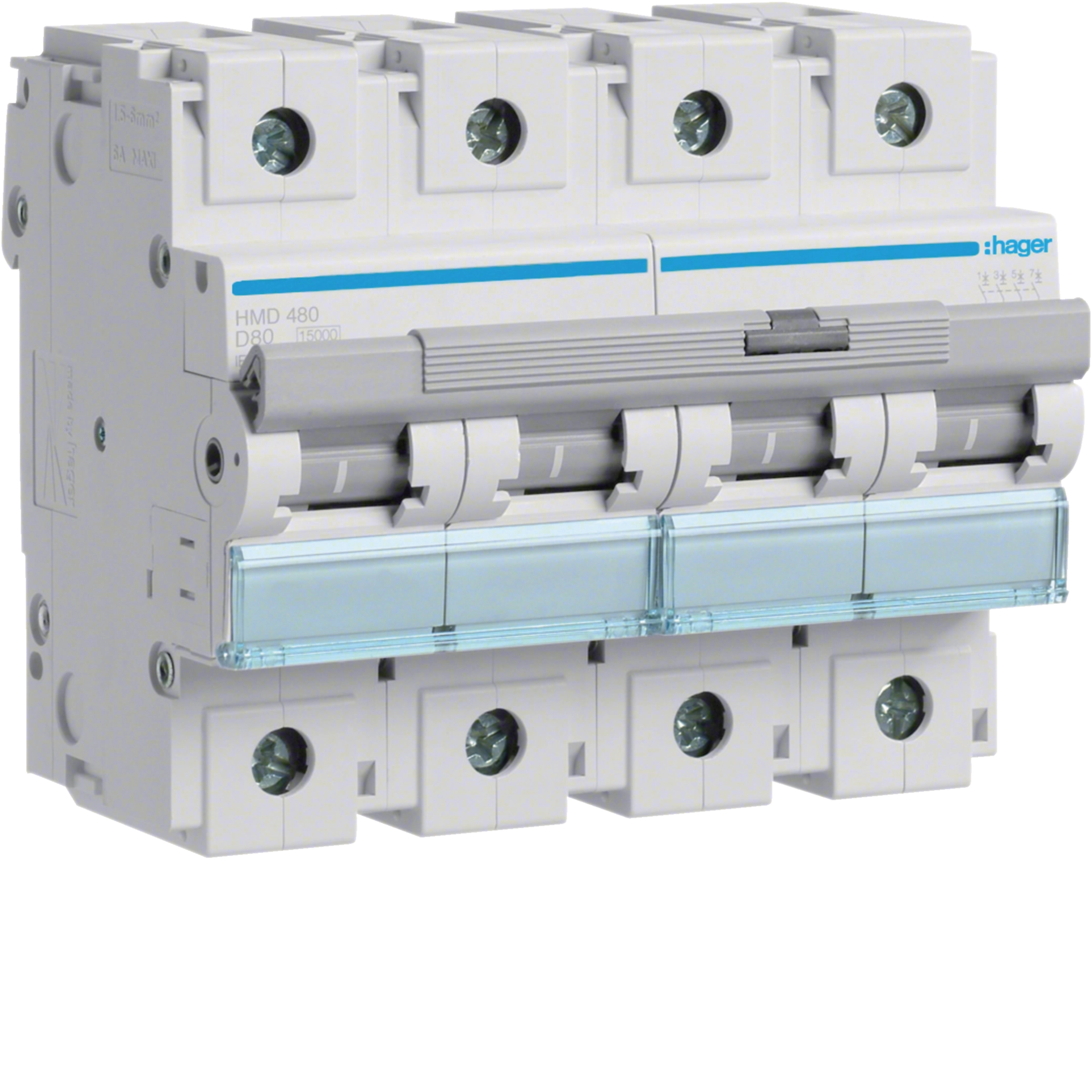 80A 4P 15KA D-CURVE MCB