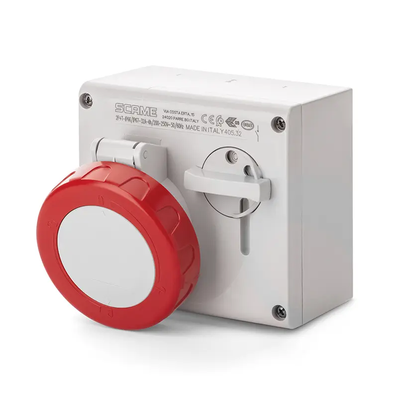 32A 3P+E IP67 SURF SWTH SOCKET 3h