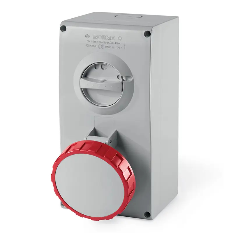 63A 3P+E IP67 SURF SWITCH SOCKET