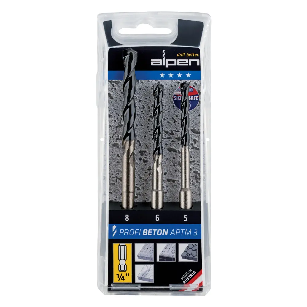 Drill Bit Set | Profi Beton 3Pc Hex Shank