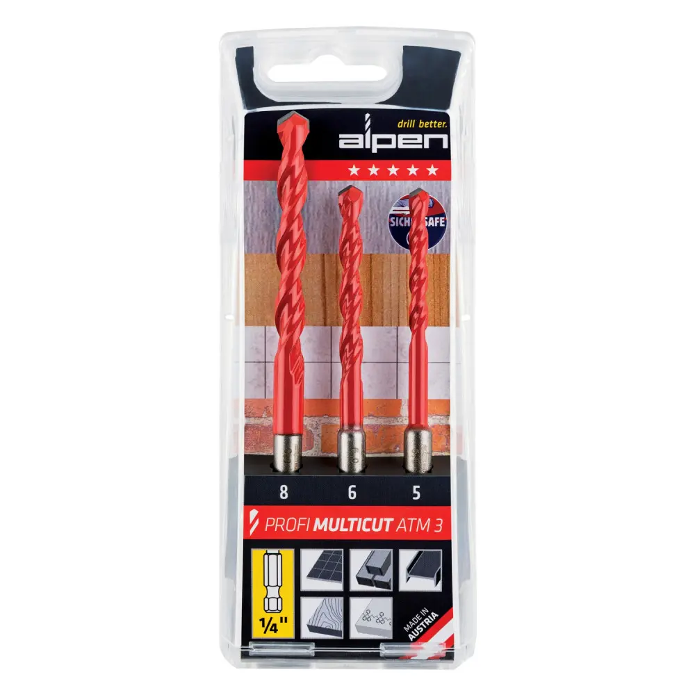 Drill Bit Set | Profi MultiCut 3Pc Hex Shank