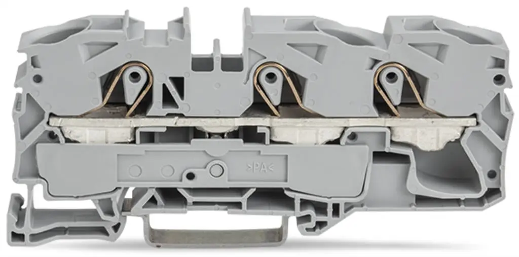 Wago 16mm 3-wire through connector Grey