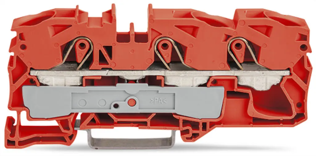 [2016-1302] Wago 16mm 3-wire through connector Red