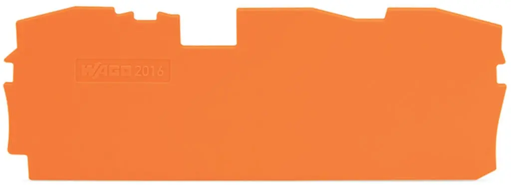 Wago End and Intermediate plate Orange for 16mm 3-wire terminals