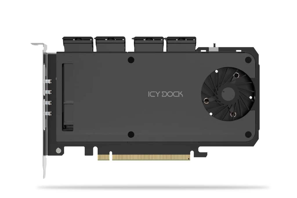 [AC-I204MP-1B] Icydock 204MP-1B 4x m.2->pciex