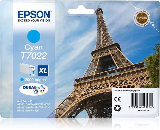 Epson t7022 cyan -eiffel tower