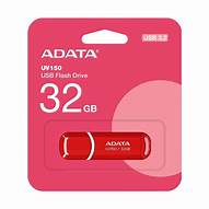 Adata UV150 32GB USB3.2 Gen1 Type-A Flash Drive - Red