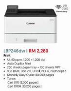 DNW:Canon 246DW mono laser