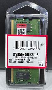 Kingston ValueRam - 8GB x1 (8GB), DDR5-5600MT/s, CL46, SO-DIMM
