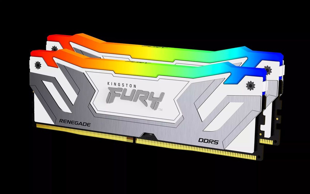 Kingston Fury Renegade RGB - 16GB x2 (32GB) , DDR5-7200MT/s , CL38 , White