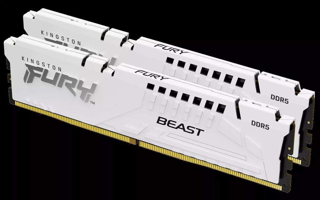 Kingston Fury Beast - 32GB x2 (64GB) , DDR5-5200MT/s , CL36 , White