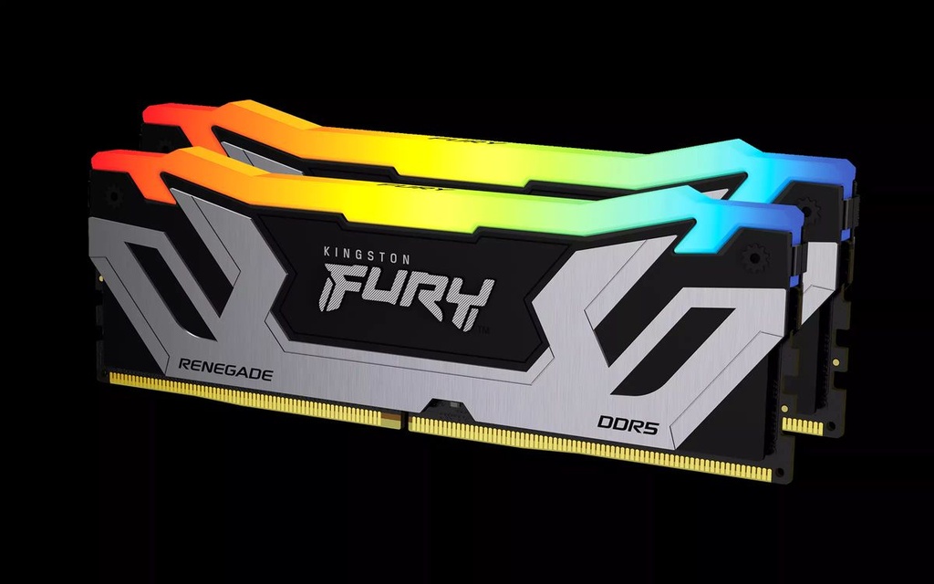Kingston Fury Renegade RGB - 48GB x2 (96GB) , DDR5-6400MT/s , CL32 , Black
