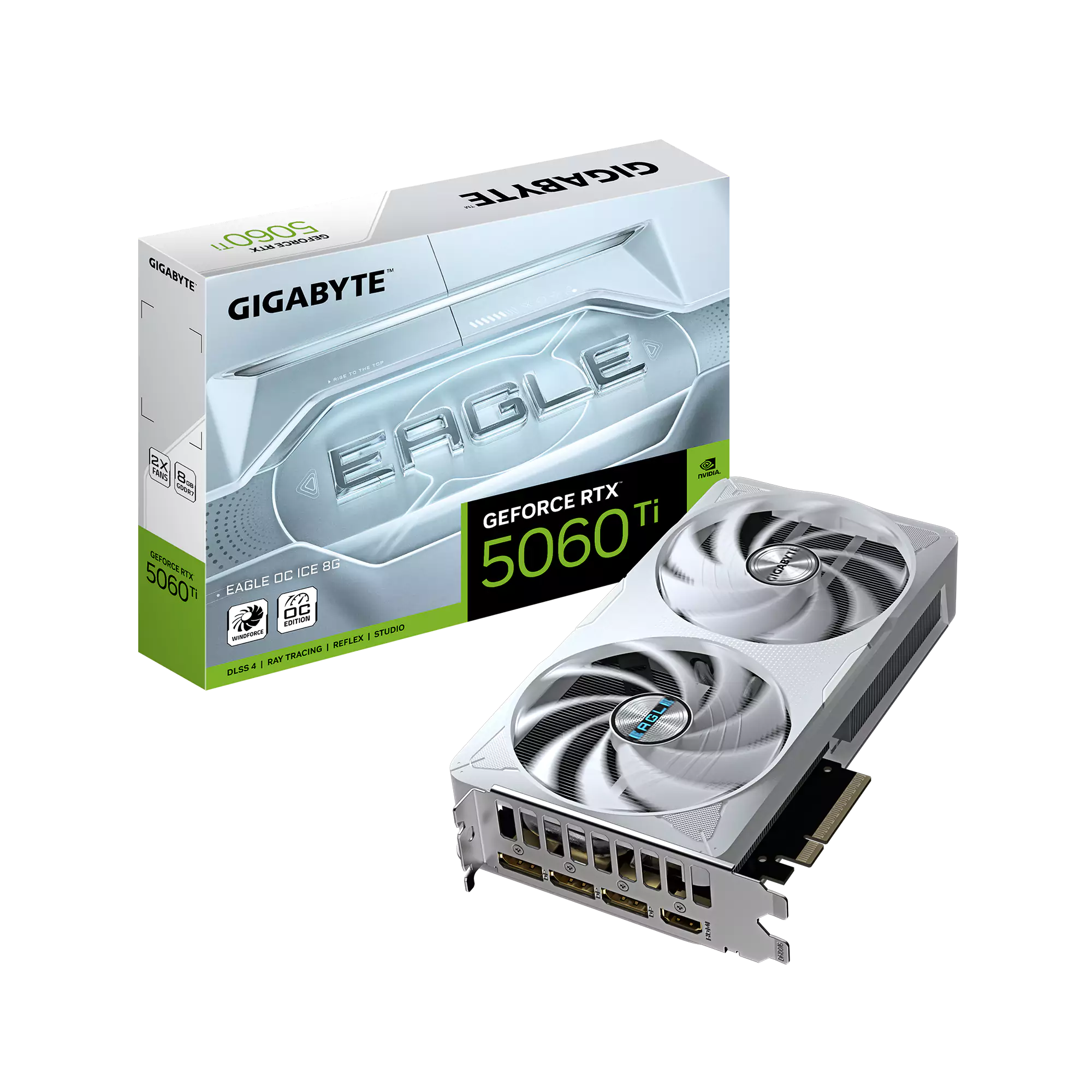 Gigabyte RTX 5060 Ti Eagle OC ICE 8GB GDDR7 Graphics Card - White