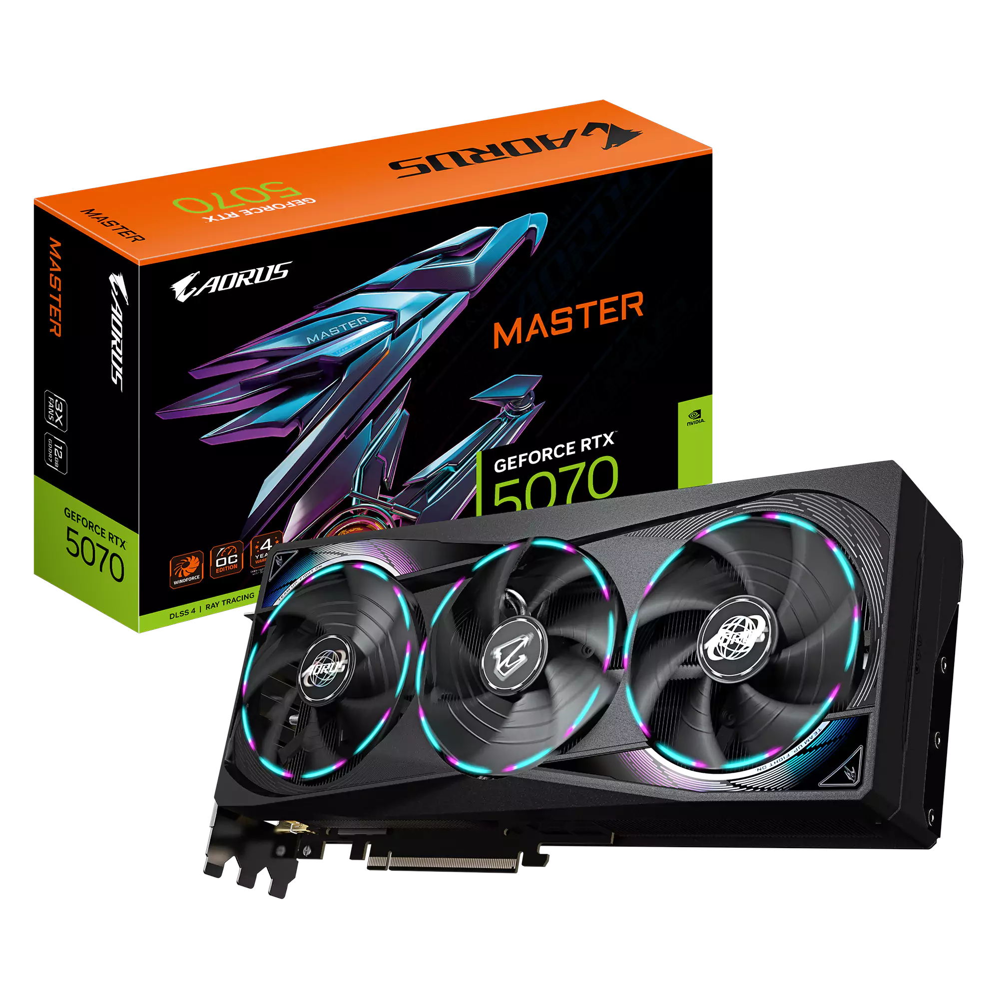 [SC-G5070-AM] Gigabyte RTX 5070 Aorus Master 12GB GDDR7 Graphics Card