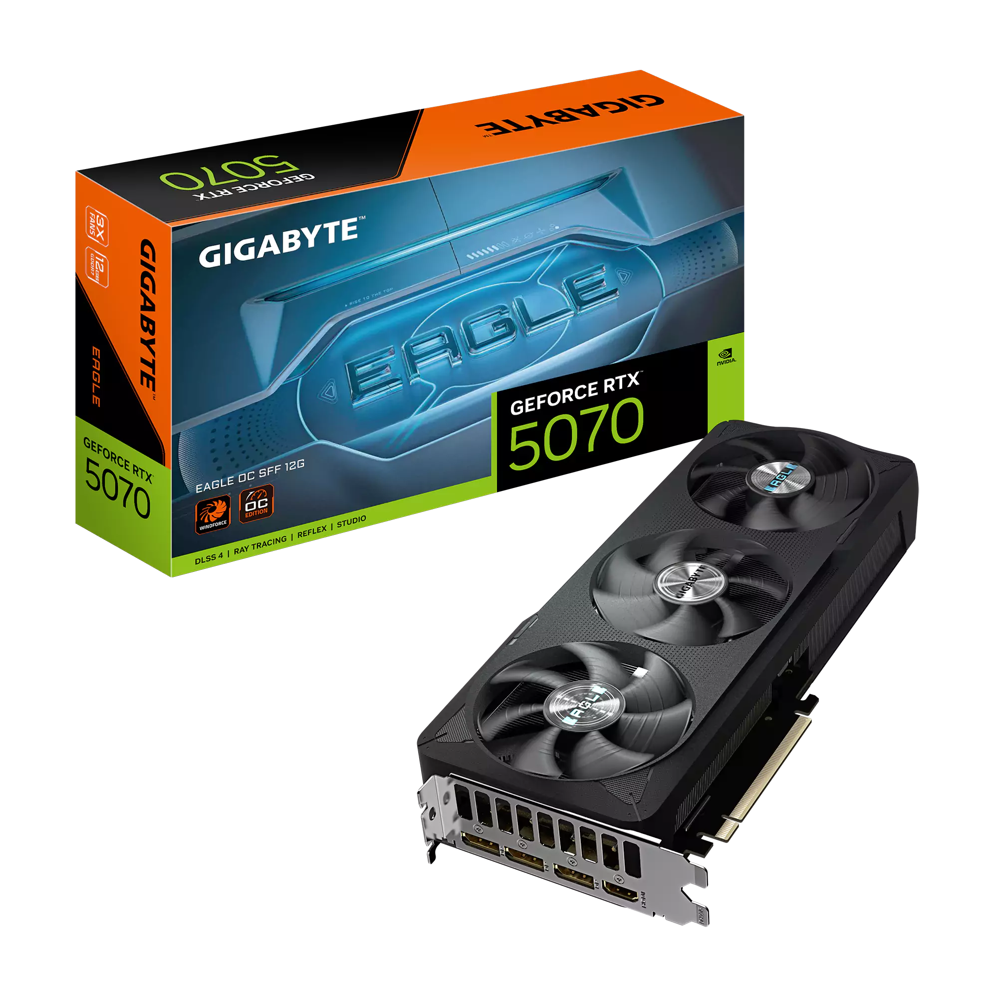 [SC-G5070-EO] Gigabyte RTX 5070 Eagle OC 12GB GDDR7 Graphics Card - Black