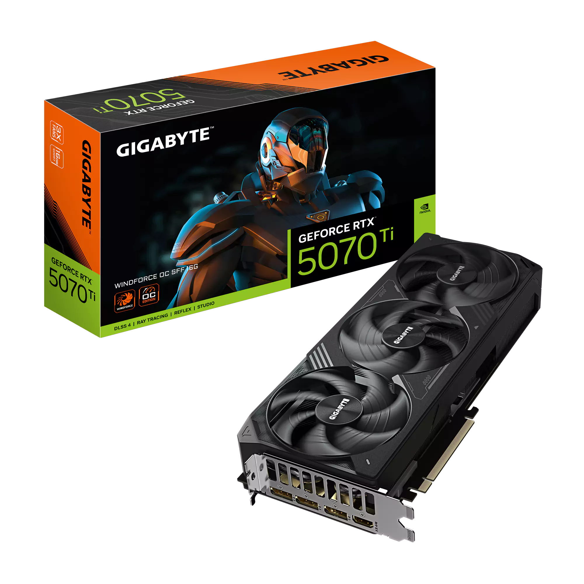 [SC-G5070TI-WO] Gigabyte RTX 5070 Ti Windforce OC 16GB GDDR7 Graphics Card