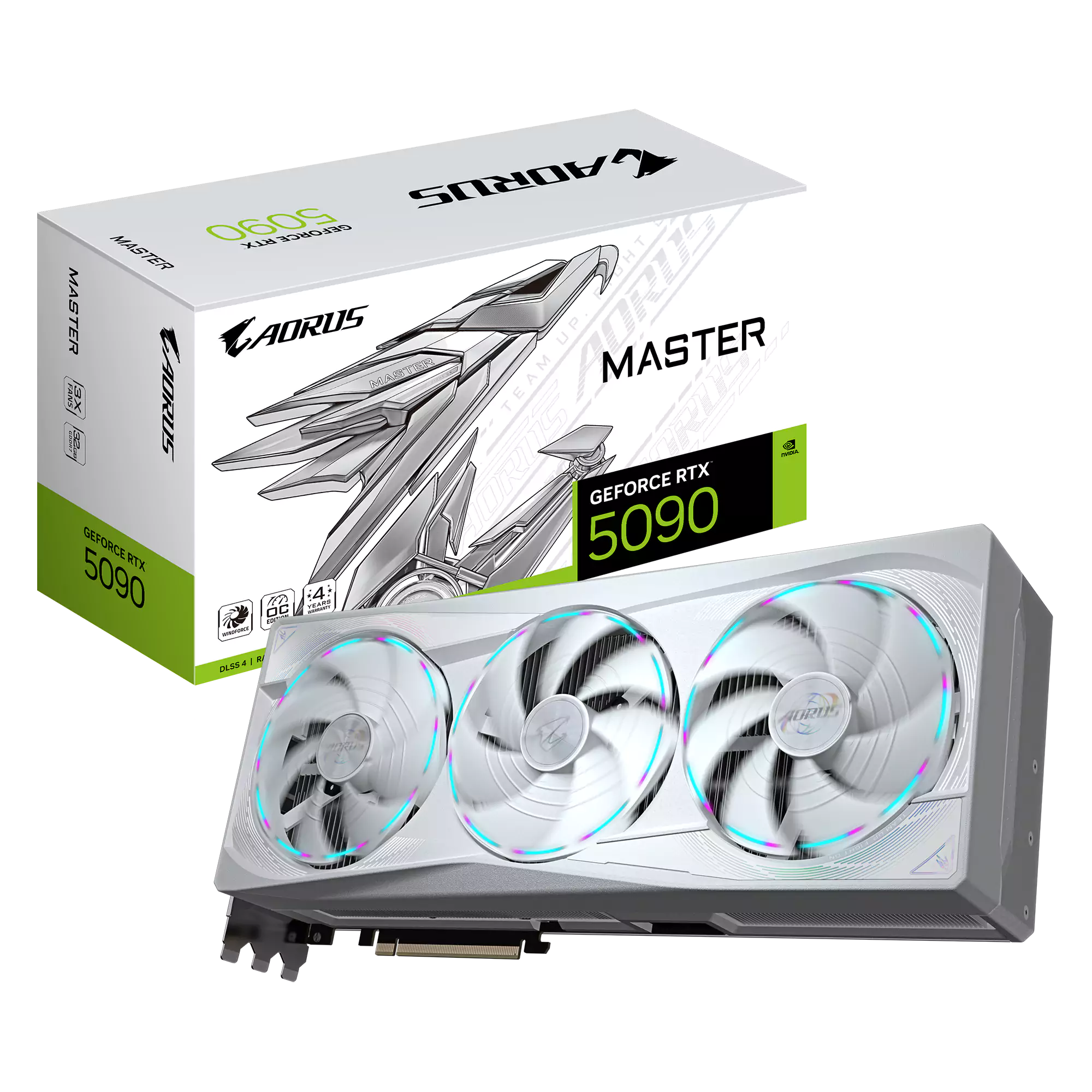 [SC-G5090-AMW] Gigabyte RTX 5090 Aorus Master ICE 32GB GDDR7 Graphics Card - White
