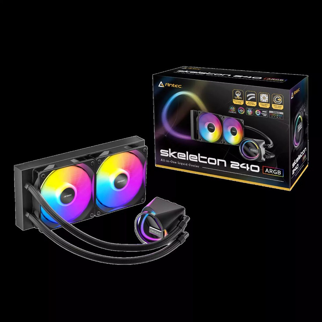 Antec Skeleton - 240mm ARGB CPU Water Cooler - Black