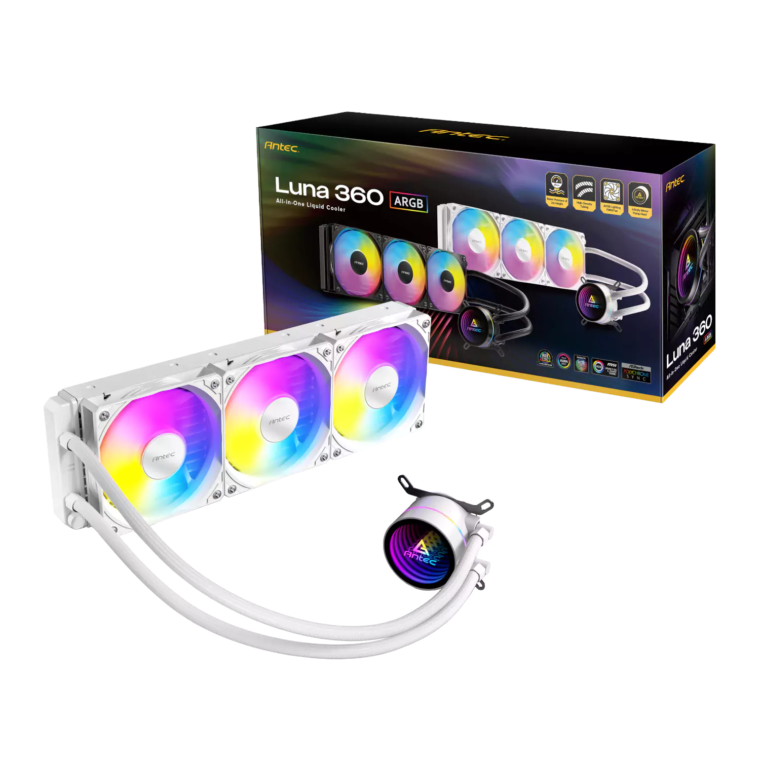 Antec Luna - 360mm ARGB CPU Water Cooler - White