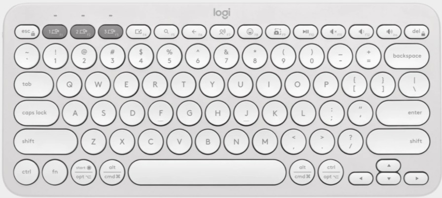 [920-011852] Logitech Pebble Keys 2 K380s White Bluetooth Keyboard