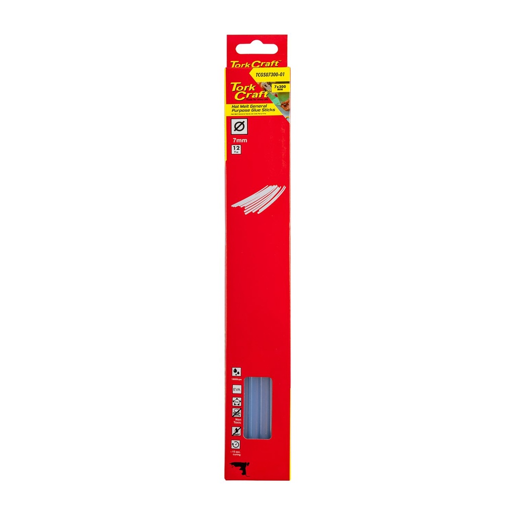 [TCGS07300-01] Glue Stick 07 X 300mm 12pc Hot Melt Gen. Purpose Eva 18000cps
