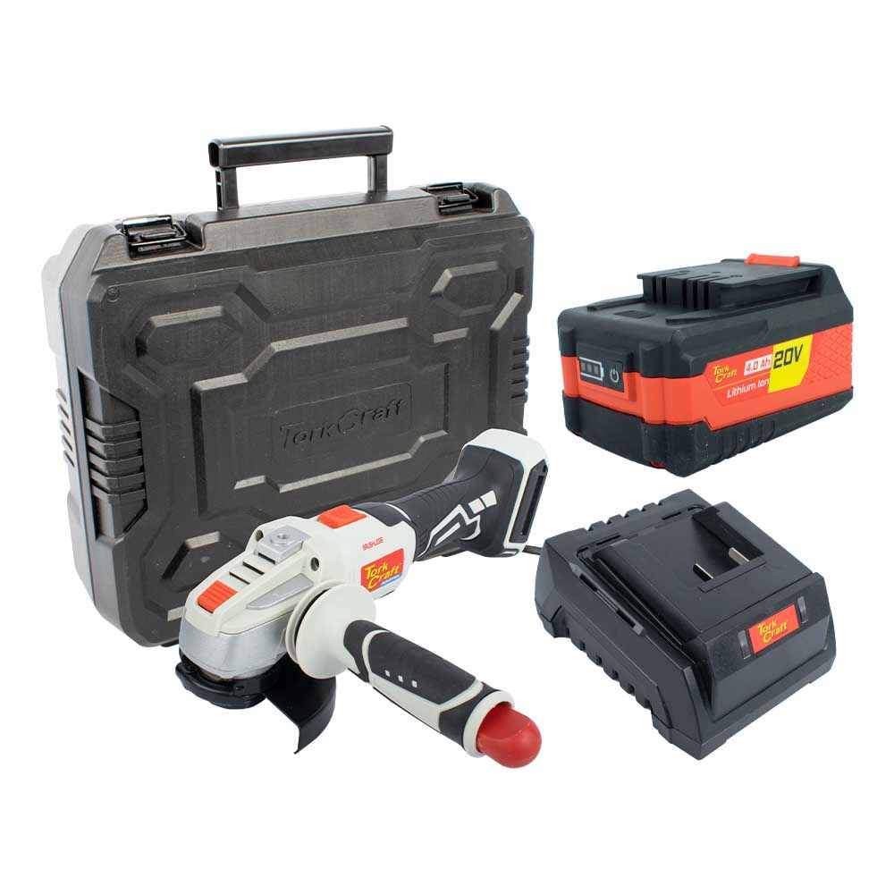 Angle Grinder 20v 115mm C/w Std. Charg. &amp; 4.0ah Battery