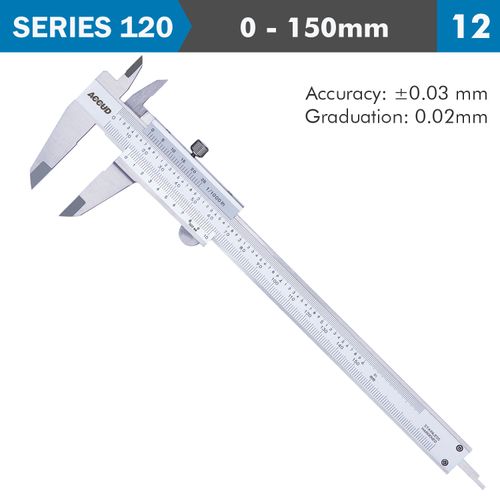 Vernier Caliper 24-150mm 0.04mm Acc. 0.02mm Grad. Inside Point S/steel