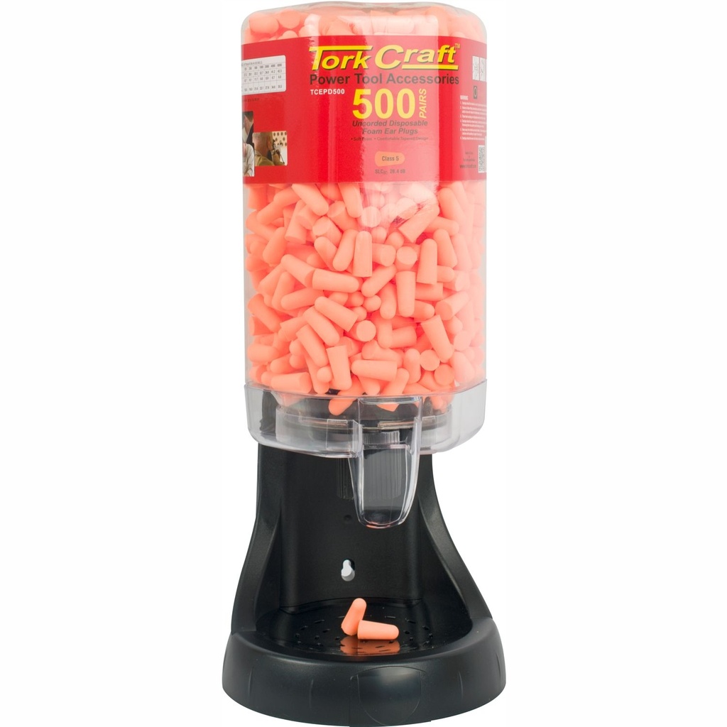 [TCEPD500] Ear Plug Dispenser C/w 500 Pairs Of Ear Plugs