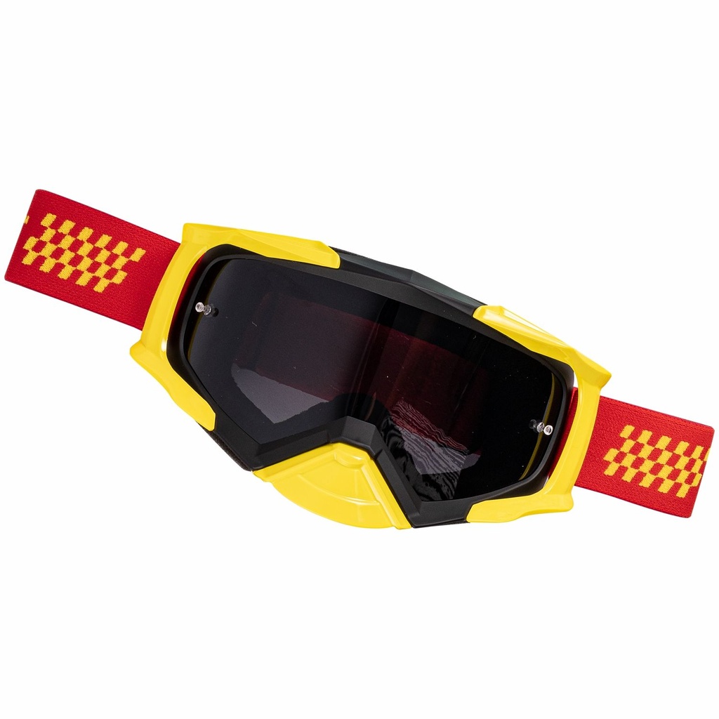[RAC01020R] Tork Craft Mx Race Goggles Red & Yellow Adult