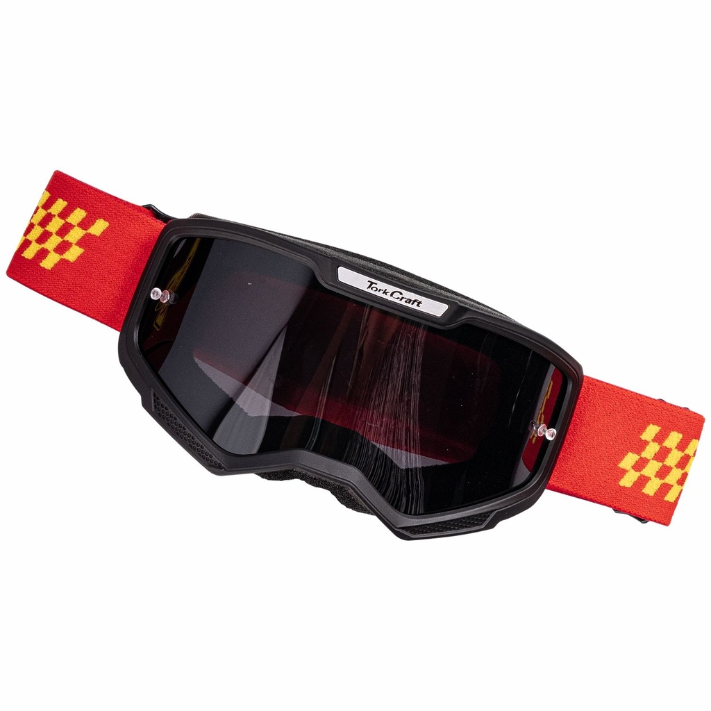 [RAC01033R] Tork Craft Mx Race Goggles Red & Yellow Junior