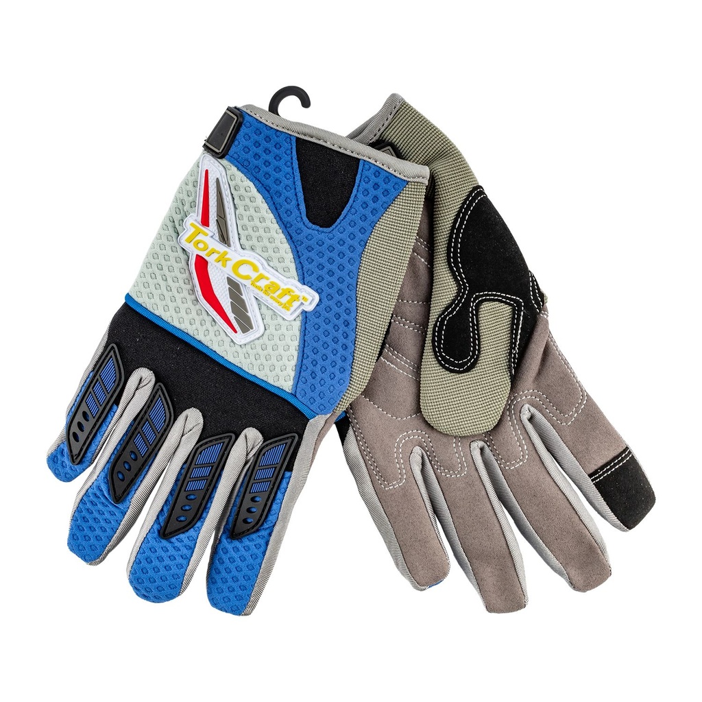 [GL30] Mechanics Glove Small Synthetic Leather Palm Air Mesh Back Blue