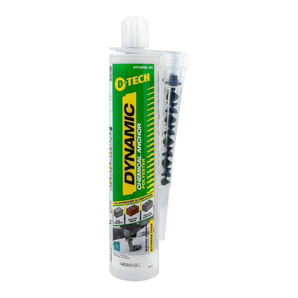 [DTCAPOL-300] Chemical Anchor Polyester 300ml Styrene Free Dynamic 700406