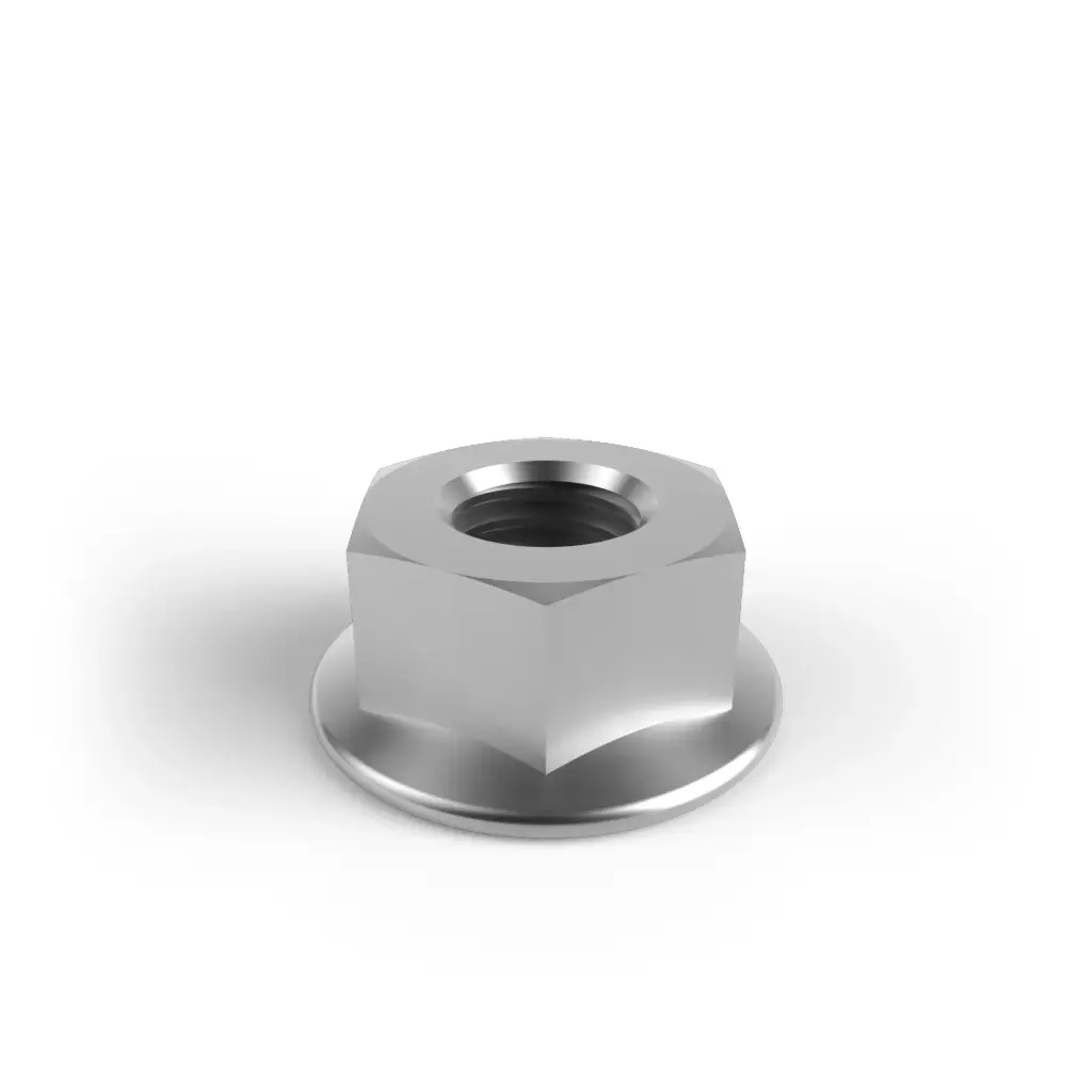 Flange nut M10 with locking teeth DIN6923